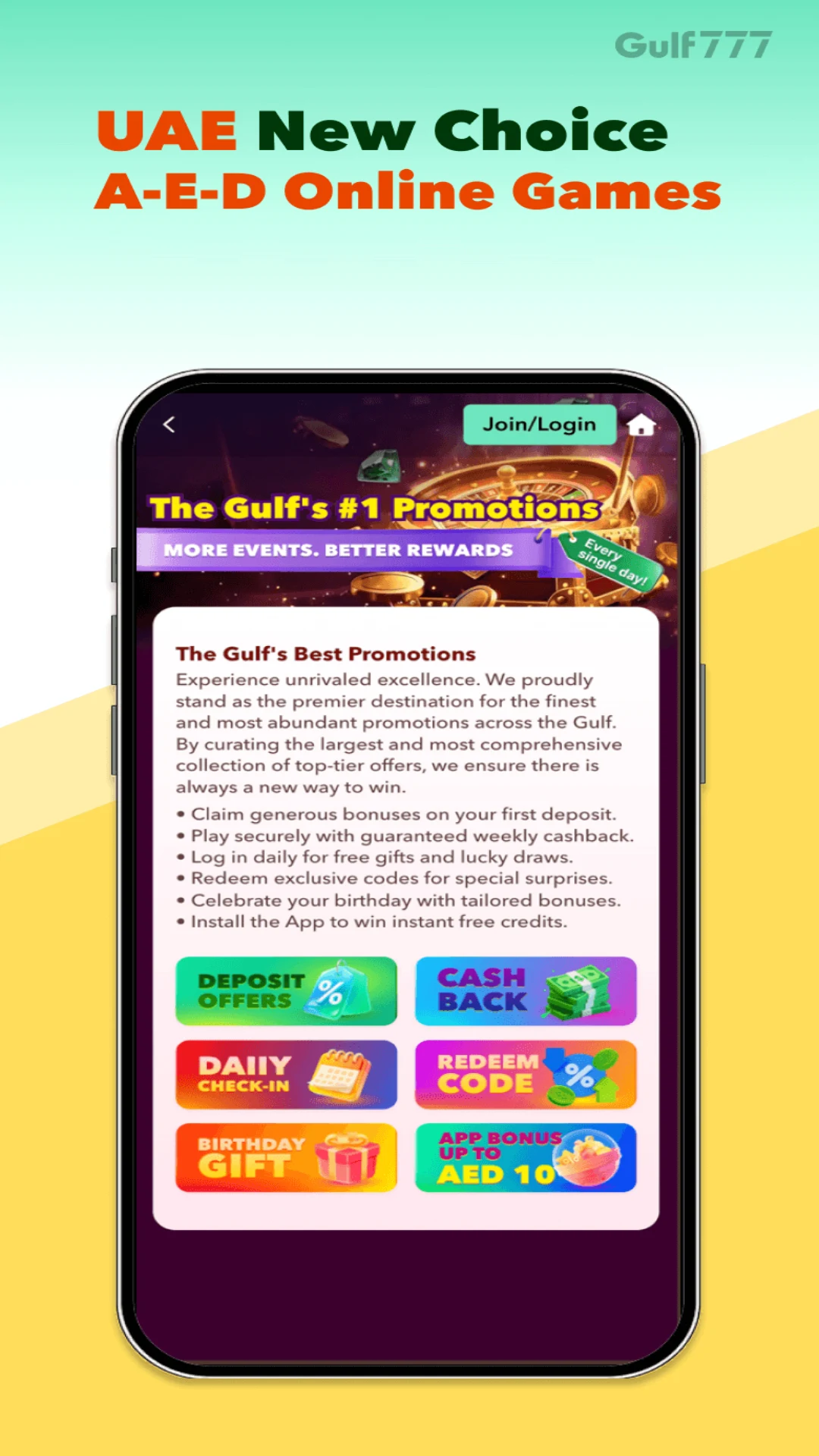 Gulf777 ألعاب AED screenshot